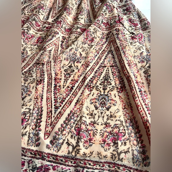 ✨NWT✨ Suzanne Betro Floral Boho Lined Dress with Front Accent Tie Size M - Picture 8 of 14